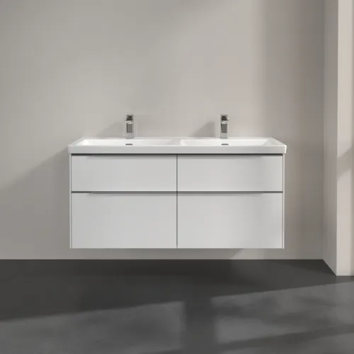 Bild von VILLEROY BOCH Subway 3.0 Waschbeckenunterschrank, mit Beleuchtung, 4 Auszüge, 1272 x 576 x 478 mm, Brilliant White #C568L0VE