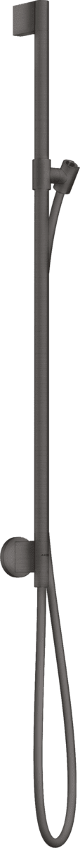 HANSGROHE AXOR One Brausestange 0,90 m mit Wandanschluss und Brauseschlauch 1,60 m #48792340 - Brushed Black Chrome