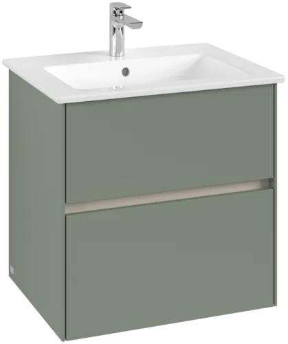 VILLEROY BOCH Collaro Vanity unit, 2 pull-out compartments, 611 x 610 x 480 mm, Soft Green #C14300AF resmi