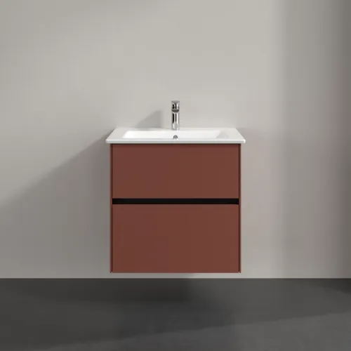 Bild von VILLEROY BOCH Collaro Waschbeckenunterschrank, 2 Auszüge, 611 x 610 x 480 mm, Wine Red #C14300AH