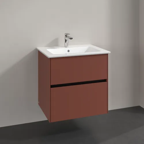 Bild von VILLEROY BOCH Collaro Waschbeckenunterschrank, 2 Auszüge, 611 x 610 x 480 mm, Wine Red #C14300AH