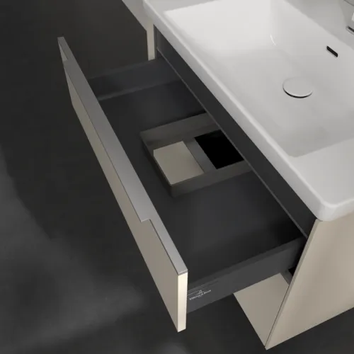 Bild von VILLEROY BOCH Subway 3.0 Waschbeckenunterschrank, mit Beleuchtung, 2 Auszüge, 772 x 576 x 478 mm, Cashmere Grey #C574L0VN