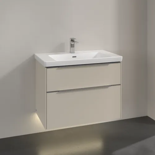 Bild von VILLEROY BOCH Subway 3.0 Waschbeckenunterschrank, mit Beleuchtung, 2 Auszüge, 772 x 576 x 478 mm, Cashmere Grey #C574L0VN