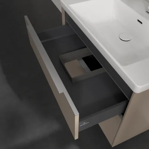 Bild von VILLEROY BOCH Subway 3.0 Waschbeckenunterschrank, mit Beleuchtung, 2 Auszüge, 772 x 576 x 478 mm, Taupe #C574L0VM