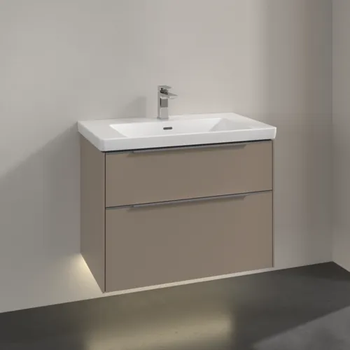 Bild von VILLEROY BOCH Subway 3.0 Waschbeckenunterschrank, mit Beleuchtung, 2 Auszüge, 772 x 576 x 478 mm, Taupe #C574L0VM