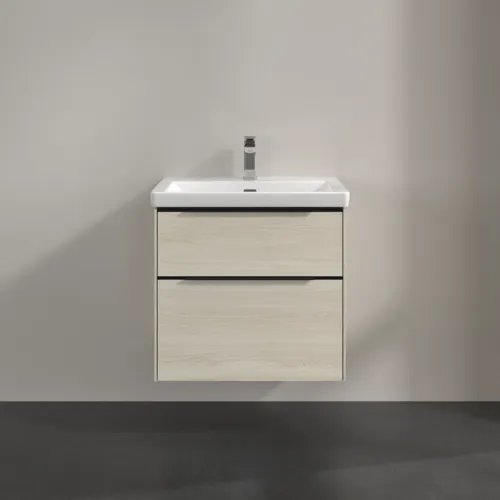 Bild von VILLEROY BOCH Subway 3.0 Waschbeckenunterschrank, mit Beleuchtung, 2 Auszüge, 622 x 576 x 478 mm, White Oak #C576L1AA