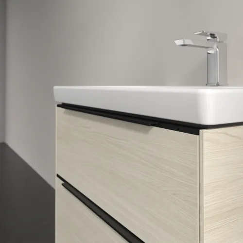 Bild von VILLEROY BOCH Subway 3.0 Waschbeckenunterschrank, mit Beleuchtung, 2 Auszüge, 622 x 576 x 478 mm, White Oak #C576L1AA