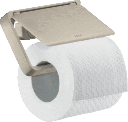 Bild von HANSGROHE AXOR Universal Softsquare Toilettenpapierhalter mit Deckel #42836820 - Brushed Nickel