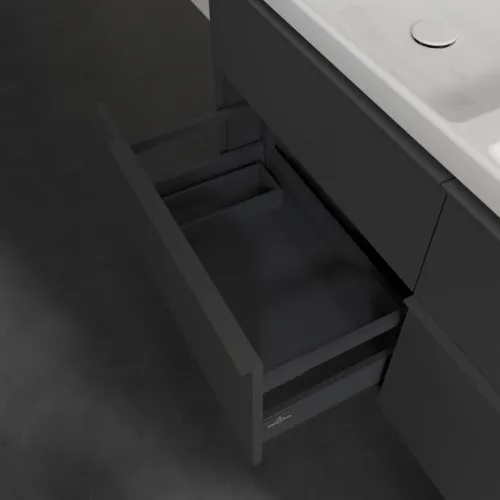 Obrázek VILLEROY BOCH Subway 3.0 Vanity unit, 4 výsuvy, 1272 x 576 x 478 mm, grafitová barva #C56802VR