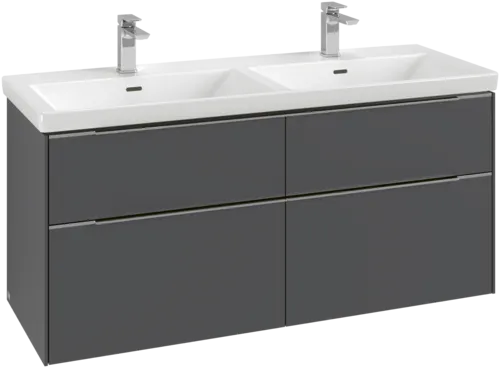 Obrázek VILLEROY BOCH Subway 3.0 Vanity unit, 4 výsuvy, 1272 x 576 x 478 mm, grafitová barva #C56802VR