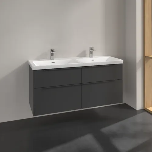 Obrázek VILLEROY BOCH Subway 3.0 Vanity unit, 4 výsuvy, 1272 x 576 x 478 mm, grafitová barva #C56802VR