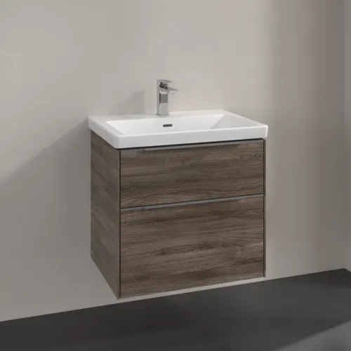 Bild von VILLEROY BOCH Subway 3.0 Waschbeckenunterschrank, 2 Auszüge, 622 x 576 x 478 mm, Stone Oak #C57600RK