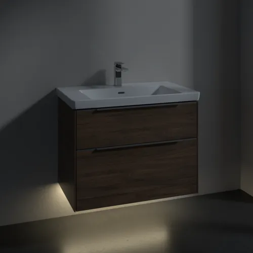 Bild von VILLEROY BOCH Subway 3.0 Waschbeckenunterschrank, mit Beleuchtung, 2 Auszüge, 772 x 576 x 478 mm, Arizona Oak #C574L0VH
