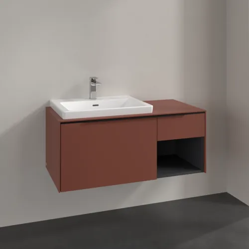 Bild von VILLEROY BOCH Subway 3.0 Waschbeckenunterschrank, 2 Auszüge, 1001 x 423 x 516 mm, Wine Red / Wine Red #C57201AH