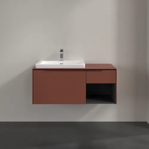Bild von VILLEROY BOCH Subway 3.0 Waschbeckenunterschrank, 2 Auszüge, 1001 x 423 x 516 mm, Wine Red / Wine Red #C57201AH