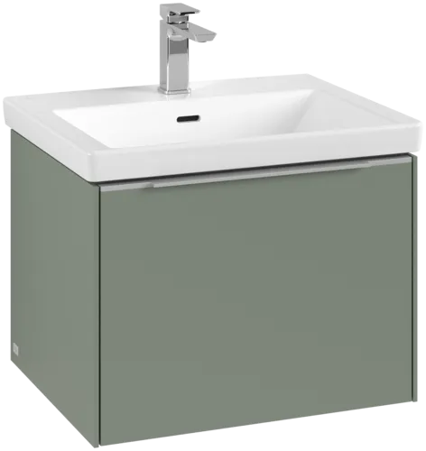 VILLEROY BOCH Subway 3.0 Vanity unit, with lighting, 1 pull-out compartment, 572 x 429 x 478 mm, Soft Green #C577L0AF resmi