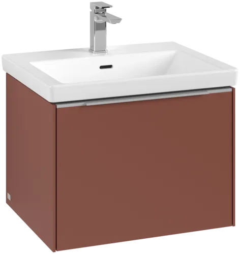 VILLEROY BOCH Subway 3.0 Vanity unit, with lighting, 1 pull-out compartment, 572 x 429 x 478 mm, Wine Red #C577L0AH resmi