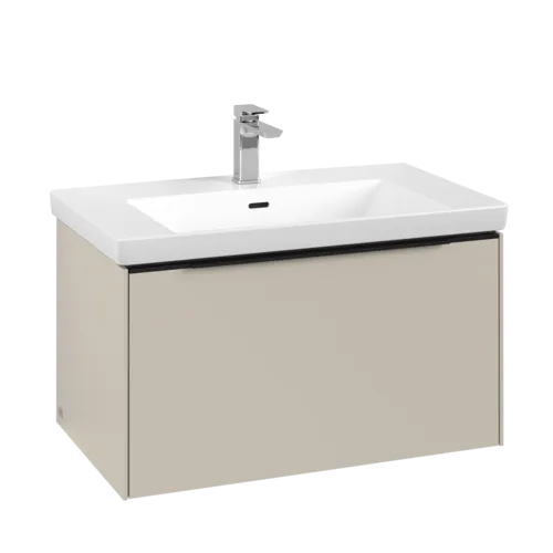 VILLEROY BOCH Subway 3.0 Vanity unit, with lighting, 1 pull-out compartment, 772 x 429 x 478 mm, Cashmere Grey #C573L1VN resmi