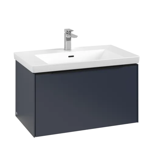 VILLEROY BOCH Subway 3.0 Vanity unit, with lighting, 1 pull-out compartment, 772 x 429 x 478 mm, Marine Blue #C573L1VQ resmi