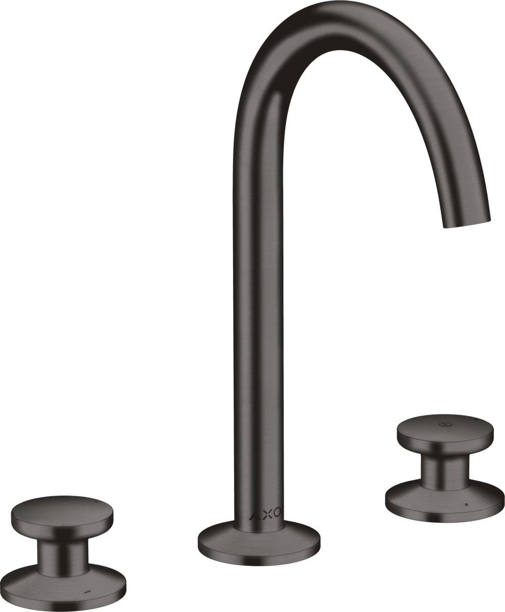 HANSGROHE AXOR One 3-Loch Waschtischarmatur Select 170 mit Push-Open Ablaufgarnitur #48070340 - Brushed Black Chrome