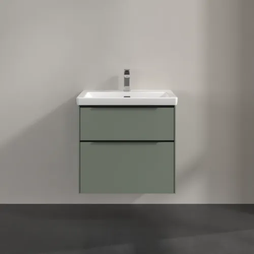 Bild von VILLEROY BOCH Subway 3.0 Waschbeckenunterschrank, mit Beleuchtung, 2 Auszüge, 622 x 576 x 478 mm, Soft Green #C576L1AF