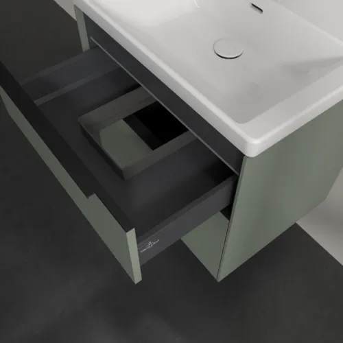 Bild von VILLEROY BOCH Subway 3.0 Waschbeckenunterschrank, mit Beleuchtung, 2 Auszüge, 622 x 576 x 478 mm, Soft Green #C576L1AF
