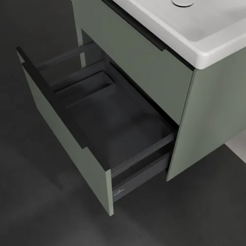 Bild von VILLEROY BOCH Subway 3.0 Waschbeckenunterschrank, mit Beleuchtung, 2 Auszüge, 622 x 576 x 478 mm, Soft Green #C576L1AF