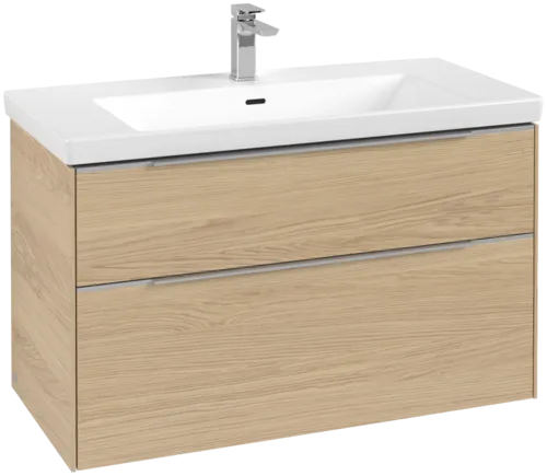 Picture of VILLEROY BOCH Subway 3.0 Vanity unit, 2 pull-out compartments, 973 x 576 x 478 mm, Nordic Oak #C57000VJ
