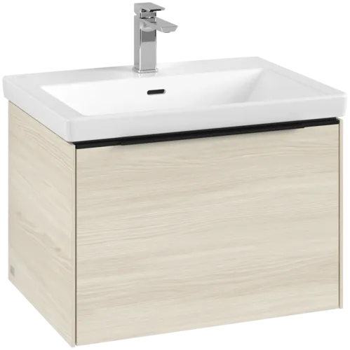 Picture of VILLEROY BOCH Subway 3.0 Vanity unit, with lighting, 1 pull-out compartment, 622 x 429 x 478 mm, White Oak #C575L1AA