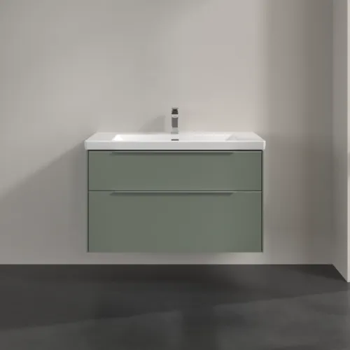 Bild von VILLEROY BOCH Subway 3.0 Waschbeckenunterschrank, mit Beleuchtung, 2 Auszüge, 973 x 576 x 478 mm, Soft Green #C570L0AF