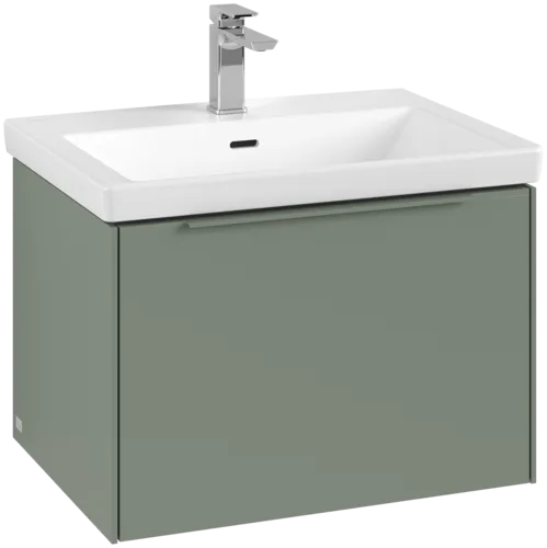 VILLEROY BOCH Subway 3.0 Vanity unit, with lighting, 1 pull-out compartment, 622 x 429 x 478 mm, Soft Green #C575L2AF resmi