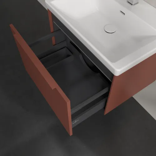 Bild von VILLEROY BOCH Subway 3.0 Waschbeckenunterschrank, mit Beleuchtung, 1 Auszug, 622 x 429 x 478 mm, Wine Red #C575L2AH