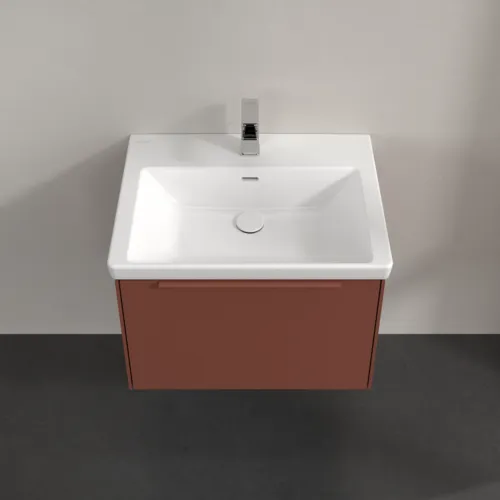 Bild von VILLEROY BOCH Subway 3.0 Waschbeckenunterschrank, mit Beleuchtung, 1 Auszug, 622 x 429 x 478 mm, Wine Red #C575L2AH