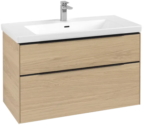 Picture of VILLEROY BOCH Subway 3.0 Vanity unit, 2 pull-out compartments, 973 x 576 x 478 mm, Nordic Oak #C57001VJ
