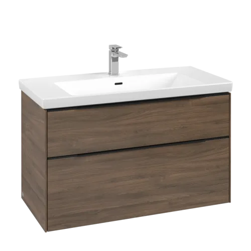 Picture of VILLEROY BOCH Subway 3.0 Vanity unit, 2 pull-out compartments, 973 x 576 x 478 mm, Arizona Oak #C57001VH