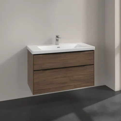 Bild von VILLEROY BOCH Subway 3.0 Waschbeckenunterschrank, 2 Auszüge, 973 x 576 x 478 mm, Arizona Oak #C57001VH