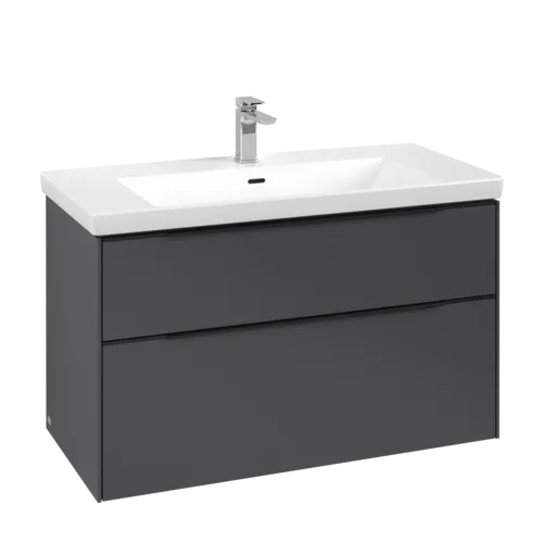 Picture of VILLEROY BOCH Subway 3.0 Vanity unit, 2 pull-out compartments, 973 x 576 x 478 mm, Graphite #C57001VR