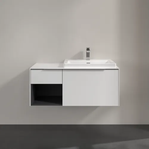 Bild von VILLEROY BOCH Subway 3.0 Waschbeckenunterschrank, 2 Auszüge, 1001 x 423 x 516 mm, Pure White / Pure White #C57100VF