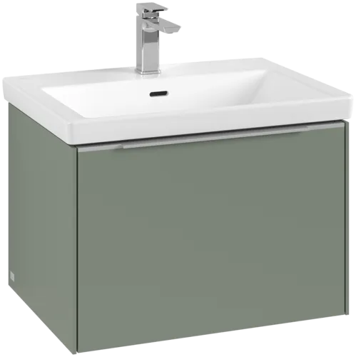 Зображення з  VILLEROY BOCH Subway 3.0 Vanity unit, with lighting, 1 pull-out compartment, 622 x 429 x 478 mm, Soft Green #C575L0AF