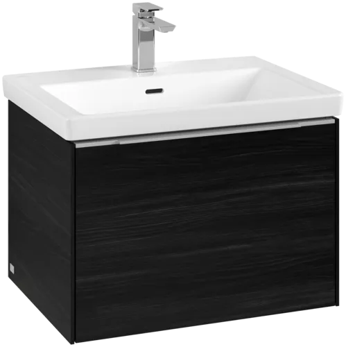 Picture of VILLEROY BOCH Subway 3.0 Vanity unit, with lighting, 1 pull-out compartment, 622 x 429 x 478 mm, Black Oak #C575L0AB
