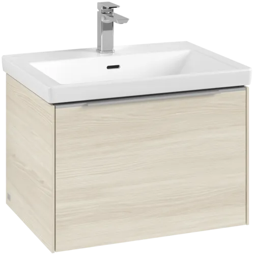 Picture of VILLEROY BOCH Subway 3.0 Vanity unit, with lighting, 1 pull-out compartment, 622 x 429 x 478 mm, White Oak #C575L0AA