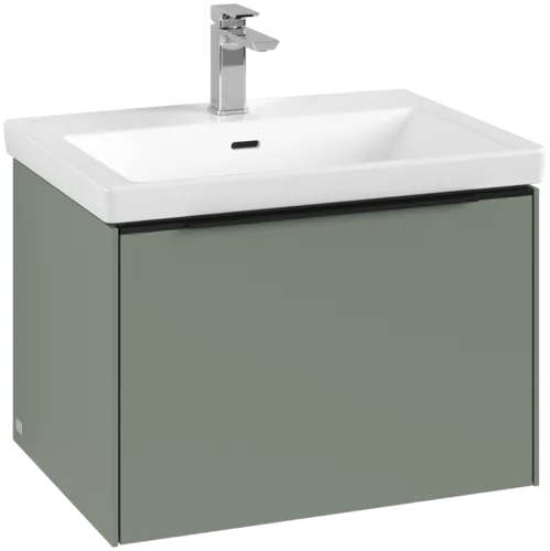 Зображення з  VILLEROY BOCH Subway 3.0 Vanity unit, with lighting, 1 pull-out compartment, 622 x 429 x 478 mm, Soft Green #C575L1AF