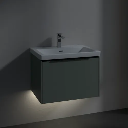 Bild von VILLEROY BOCH Subway 3.0 Waschbeckenunterschrank, mit Beleuchtung, 1 Auszug, 622 x 429 x 478 mm, Soft Green #C575L1AF