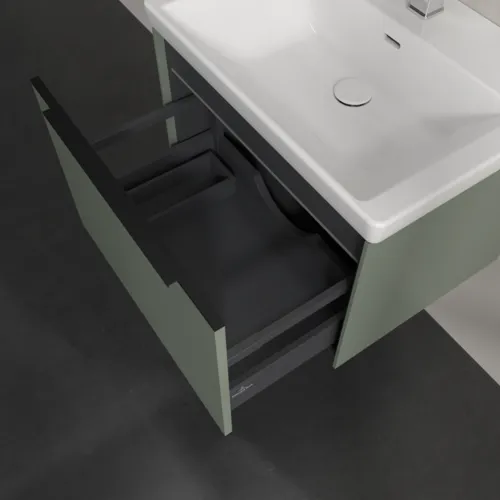 Bild von VILLEROY BOCH Subway 3.0 Waschbeckenunterschrank, mit Beleuchtung, 1 Auszug, 622 x 429 x 478 mm, Soft Green #C575L1AF