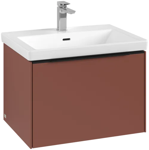 Зображення з  VILLEROY BOCH Subway 3.0 Vanity unit, with lighting, 1 pull-out compartment, 622 x 429 x 478 mm, Wine Red #C575L1AH