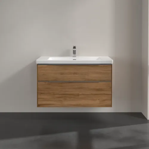 Bild von VILLEROY BOCH Subway 3.0 Waschbeckenunterschrank, 2 Auszüge, 973 x 576 x 478 mm, Kansas Oak #C57000RH