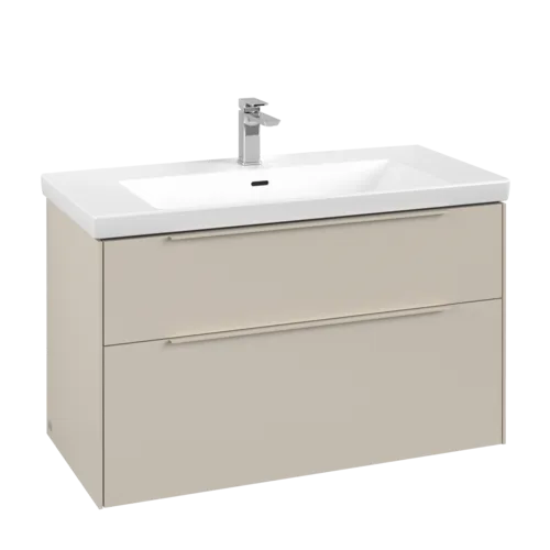 Picture of VILLEROY BOCH Subway 3.0 Vanity unit, 2 pull-out compartments, 973 x 576 x 478 mm, Cashmere Grey #C57002VN