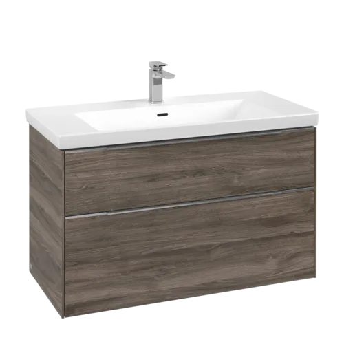 Picture of VILLEROY BOCH Subway 3.0 Vanity unit, 2 pull-out compartments, 973 x 576 x 478 mm, Stone Oak #C57000RK