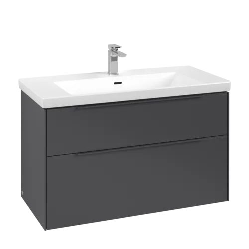 Picture of VILLEROY BOCH Subway 3.0 Vanity unit, 2 pull-out compartments, 973 x 576 x 478 mm, Graphite #C57002VR