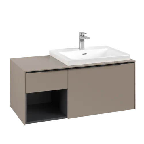 VILLEROY BOCH Subway 3.0 Vanity unit, 2 pull-out compartments, 1001 x 423 x 516 mm, Taupe / Taupe #C57101VM resmi